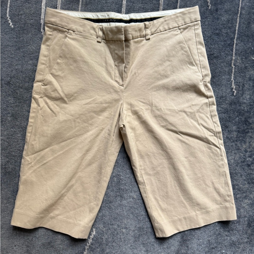 Beige Knee-Length Shorts